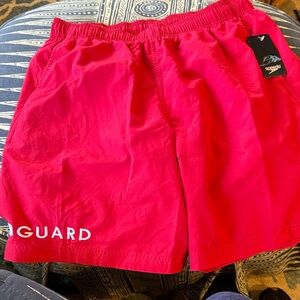 Speedo Red Lifeguard Swim Shorts